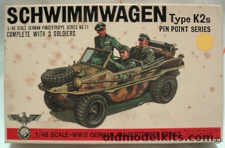 Bandai 1/48 Schwimmwagen Type K2s, 8237-150 plastic model kit